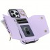 Shellrabbit Cell phone cases Crossbody Wallet Women Case For IPhone11Credit Card Holder Phone Case With Strap, PU Leather Purse With Lanyard Zipper Flip Cover