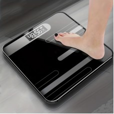 Rosewhale Scales Sleek Black Digital Body Scale with LCD Display - Precision Weighing, Battery-Operated (AAA), Ideal for Health Monitoring, Durable Plastic, No Batteries Included