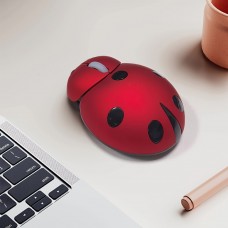 Futurecloud Computer mouse Dual Mode Wireless Cute Ladybug Design Mouse - Optical Plastic Office Laptop, Desktop, and Tablet Mouse with No Battery Included