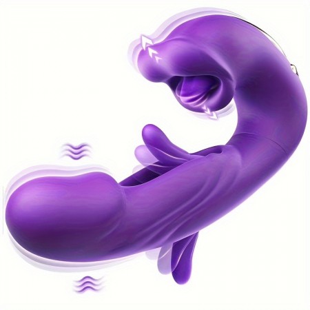 Openforest Sex toys hrusting Vibrator Sex Toys, 3-in-1 Mouth Slap Lick And Tongue Vibrator, G-spot Vibrator With 7 Slaps Nipple And Anal Stimulation