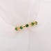 Chicat Jewelry rings Simple Brilliant Golden Copper Ring With Green Zirconia, Geometric Open Ring, Exquisite Men's Accessory Jewelry, For Daily Wear For Banquet Party Holiday Birthday Anniversary Gift