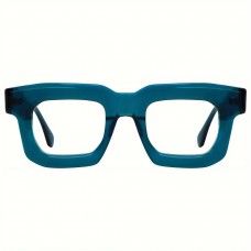 Powerfox Eyeglasses Men's Blue Acetate Square Glasses,  Running Sports Eyewear, Casual Decorative Glasses