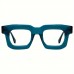 Powerfox Eyeglasses Men's Blue Acetate Square Glasses,  Running Sports Eyewear, Casual Decorative Glasses