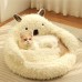 Lifehoney Pet cushions Cozy Plush Pet for Small to Extra-Small Dogs - Warm, Round Donut with Soft Padding