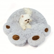 Roomagic Pet cushions Grey Plush Comfort Bear Paw Dog , Polypropylene, Suitable for Small, Medium, Large Dogs, Indoor All-Season, Washable Pet Crate Mat