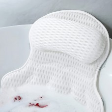 Awakencat Bath pillows Luxury Bath Pillow for Tub, 4D Mesh Fabric, Soft Neck and Back Support, Relaxing Spa Accessory, with Non-Slip Suction Cups for Spa, No Electricity Needed