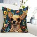 Tickeagle Cushions Vintage Dog Throw Pillow , 45.72x45.72 cm, Machine Washable Polyester, Twosided Print, Zipper Closure, Decorative Cushion for Various Room Types, Woven Fabric