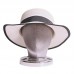 Jellyhare Hat stands Freestanding 25cm Canvas Block Head, Stable Wig Display Stand, Gray Velvet Base, for Headwear and Hat Showcasing
