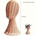 Snowcat Hat stands Handcrafted Rattan , Rustic Chic Wicker Mannequin Display, Durable Weaving with Stable Base, Versatile for Home Salon - Unisex-Adult Accessory Holder