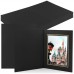 Okpanda Paper photo frames Pack of 10 Modern Black Cardboard Photo Frames with Golden Lining - 10.16x15.24 cm Paper Picture Folders for DIY Greetings, Invitations, Graduation, Wedding, Christmas - Horizontal Oblong, No Electricity Needed
