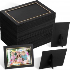 Livearth Paper photo frames 80 Pcs Paper Picture Frames with Easel 10.16 X 15.24 cm Cardboard Photo Frames Self-Standing Paper Frames for DIY Graduation Classroom Mother'S Day