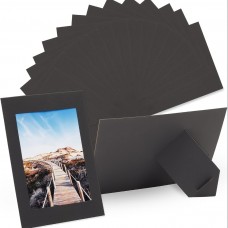 Onlystar Paper photo frames 50pcs Black Paper Photo Frame, Single Bracket Horizontal And Vertical Dual-use, For Desktop DIY Wall Decor, Art Home Decor, For Birthday Party Decor, Wedding Anniversary Party Christmas Gift