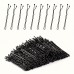 Giftoday Bobby pins 80pcs Invisible Wave Bobby Pins - Durable Black Metal Hair Clips for Women, Sleek Solid Color Barrettes, Ideal for Weddings & Everyday Styles
