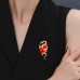 Jellycity Brooches for clothing Snake and Rose Brooch Pin for Women, Sexy Alloy Body with Rhinestone Inlay, Plated Fashion Accessory for Daily Wear, All-Season Versatile Jewelry