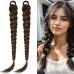 Giftoday Braids 50.8 cm Long Braided Hair Extensions for Women - Natural Double Ponytail Style, Suitable for All Hair Types, Straight Hair, And Perfect for Everyday Use 2pcs