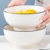 Technologybaby Bowls 2pcs Ceramic Noodle Bowls - Large Capacity Soup Bowls, Microwave Safe Round Dinner Bowls, Suitable for Soup, Rice, Noodles, Salad - Suitable for Home, Dormitory, Kitchen, Restaurant Use