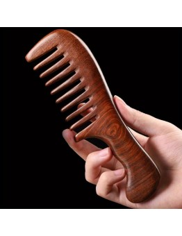 Petrain Combs Sandalwood Wide-Tooth Hair Comb - Anti-Static Wooden Detangling Comb for Normal Hair, Natural Wood Scalp Massage Comb, Ideal Household Gift