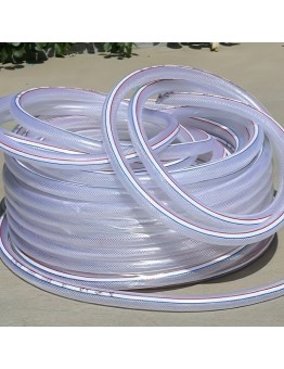 Luckstar Watering hose 118-Inch Flexible PVC Water Hose - Thread, Transparent Corrugated Garden & Lawn Care Tool