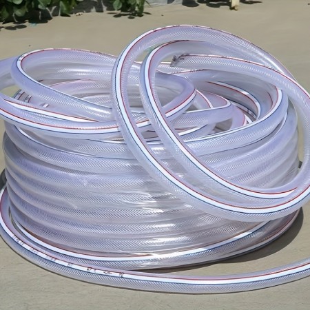 Luckstar Watering hose 118-Inch Flexible PVC Water Hose - Thread, Transparent Corrugated Garden & Lawn Care Tool