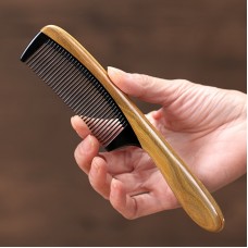 Jellytiger Combs Sandalwood Fine-Tooth Hair Comb for Straight Hair, Anti-Static Mane Bristle, Massage & Detangling Comb for Men, Women, and Children