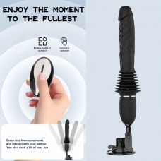 Faceshark Sex toys Real Stretching Distance Automatic Thrusting Sex Machines, 10 Vibrations & 3 Thrusts Realistic Dildo Vibrator for Women Men G Spot Clitoral Anal Stimulation with Strong Suction 