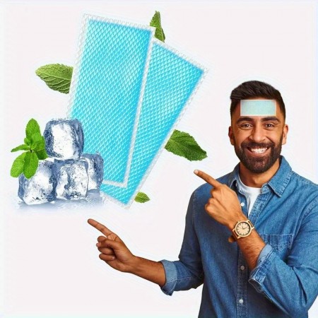 Keycat Cold compress patch for urgent 20-Pack Gel Ice Patches, Cooling Sticker Sheets for Pain Relief, Summer Relief, Skin-Friendly Cooling Gel Pads