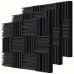 Lifeday Acoustic insulation panels 15pcs Black 30*30*5cm High Density Flame Retardant Bump Slot Sound Absorbing Cotton Sound Absorbing Board Sound Insulation Foam Board For Office Recording Studio Music Room Game Room Home Theater Bedroom Wall And Ceiling