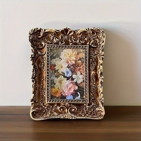 Roomango Picture Frames Vintage American-Style Resin Photo Frame - Lightweight, Painted Finish for Wall & Bedroom Decor