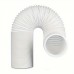Chicat Flexible tubes of plastic Portable Air Conditioner Exhaust Hose - 5.1/5.9" Diameter Anti-Clockwise Threaded AC Vent Replacement Tube in Durable Plastic Material - Fits Europe and America Standard Connectors