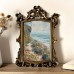 Barleyear Picture Frames Vintage European Style Embossed Picture Frame, Resin Single Photo Frame with Varnished Finish, Vertical Oblong Shape, Lightweight, Family Theme Wall Decor for Home and Boutique