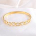 Besthing Bracelets bracelet inlaid with shell hearts- suitable for occasions such as Valentine's Day, Mother's Day, birthdays, anniversaries, etc. - Golden, round, open design