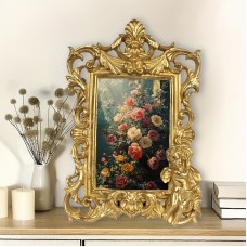Aprilife Picture Frames Vintage Angel Resin Photo Frame - Elegant European-Style Wall Hanging Decor for Home & Wedding