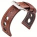Chicstar Watch straps Cowhide Genuine Faux Leather Watch Strap Oil Wax Fashion Band with Pin Buckle Durable Replacement Strap Accessory