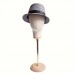 Aospenice Hat stands Unisex-Adult Adjustable Linen Wig Display Mannequin Head with Wooden Base and Metal Stand for Hats and Hairpieces