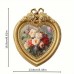 Holidaymoon Picture Frames Vintage Heart-Shaped Photo Frame with Butterfly Knot Detail, Resin Construction, Round Floral Embossed Picture Frame, Vertical Display, Elegant Wall Art Decor for Living Room and Bedroom
