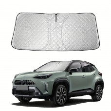 Antiqueast Automotive windshield shade screens Thick Windshield Sunshade for Toyota for Yaris Foldable Car Windshield Cover for Front Window to Reflect Sunlight And Heat