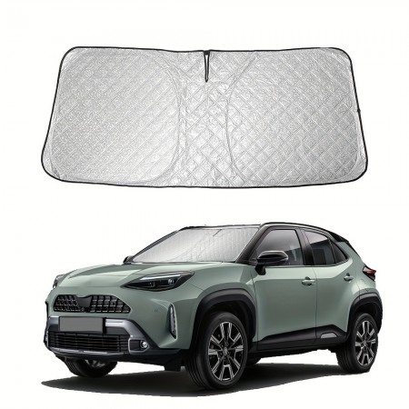 Antiqueast Automotive windshield shade screens Thick Windshield Sunshade for Toyota for Yaris Foldable Car Windshield Cover for Front Window to Reflect Sunlight And Heat
