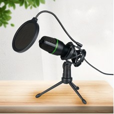 Cloud Ants Microphones High-Quality Wired Microphone for Live Streaming, Noise Reduction, and Video Conferencing - 3.5mm Plug, Ideal for Gaming & Karaoke, Black