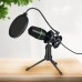 Cloud Ants Microphones High-Quality Wired Microphone for Live Streaming, Noise Reduction, and Video Conferencing - 3.5mm Plug, Ideal for Gaming & Karaoke, Black