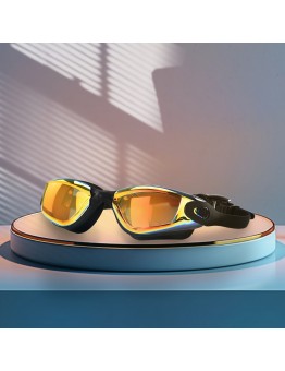 Cloud Ants Swim goggles High-Definition Swimming Goggles - Waterproof, Anti-Fog, Durable PC Material, Fit for Adults, with Sleek Black Frame & Yellow-Tinted Lenses, Ideal for Men & Women, Perfect for All Holidays