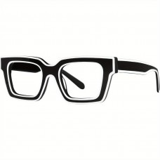 Sealcat Eyeglasses Chic Rectangular Frame Glasses for Women, Acetate Fiber Material, Integrated Nose Support, Interchangeable Acrylic Lenses, Includes Glasses