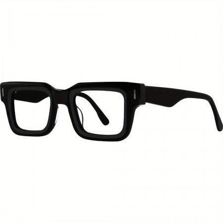Cloud Ants Eyeglasses Unisex Rectangular Full Frame Glasses with Integrated Nose Support - High-Quality Acetate Fiber Material, Versatile for Leisure, Office, and Gatherings, Interchangeable Acrylic Lenses, Includes Glasses