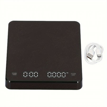 Sharkite Scales 3000g/0.1g High Precision Digital Espresso Coffee Scale with Mini Smart Timer, USB, and Kitchen Gadgets for Men and Women