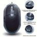 catdove Computer mouse Ergonomic Black Mini Optical Wired Mouse with LED Lighting - USB 2.0 Compatible, High Precision for Gaming & Office Use