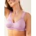 PRINCEGOOSE bras Elegant Plus Lightweight Wireless Bra - 1pc Leopard Print No Padding Comfortable Bra with Slight Stretch Knit Fabric - 82% Nylon 18% Elastane Contrast Lace Detail M SIZE