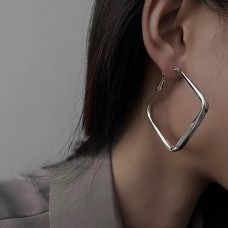 Arcabelf Earrings 1 Pair Of European And American Personality, High-end Temperament, Simple Square Fashion, Plain Circle, Women's Daily Fashion Earring