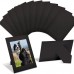 Aospenice Paper photo frames 100pcs Modern Black Paper Picture Frames Perfect for DIY Crafts & Home Decor, Horizontal Cardboard Photo Easels