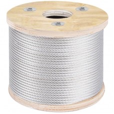Eveagle Wire Heavy-Duty 304 Stainless Steel Wire Rope Cable, 4.8mm x 76m Reel - Corrosion Resistant & Durable for Lifting and Rigging
