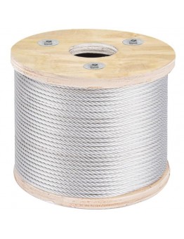 Eveagle Wire Heavy-Duty 304 Stainless Steel Wire Rope Cable, 4.8mm x 76m Reel - Corrosion Resistant & Durable for Lifting and Rigging