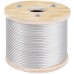 Eveagle Wire Heavy-Duty 304 Stainless Steel Wire Rope Cable, 4.8mm x 76m Reel - Corrosion Resistant & Durable for Lifting and Rigging